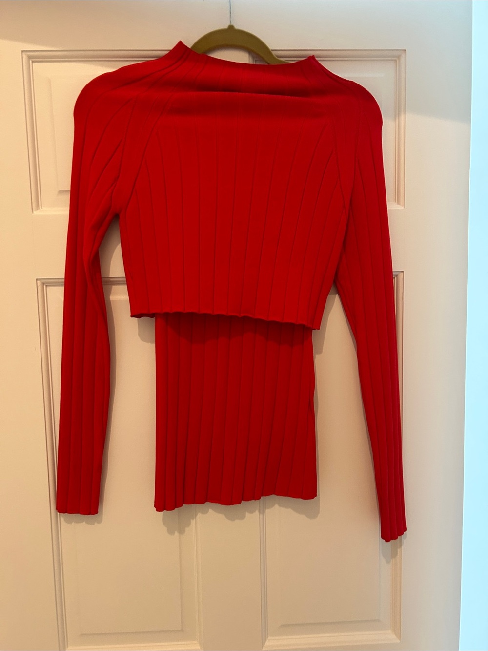 House of Harlow 1960 Red Ribbed Midi Dress